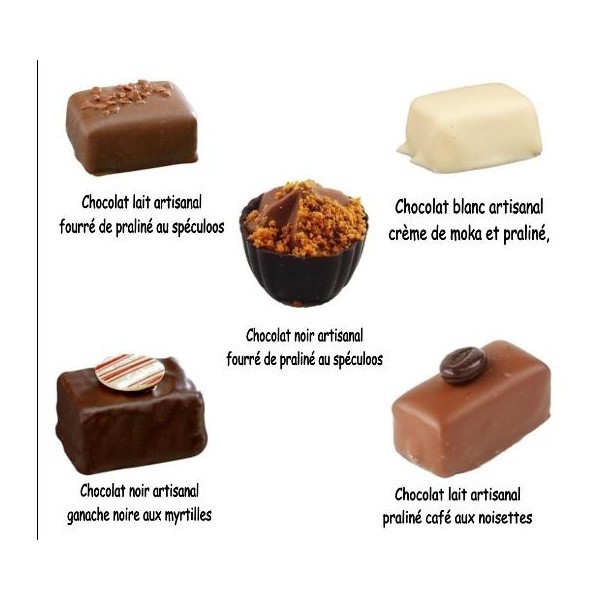 assortiment des 3 chocolats fabriqués artisanalement - trois chocolats